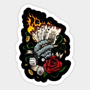 Hand Of Cards Sticker